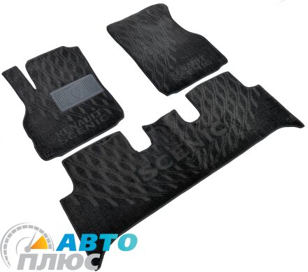 Композитні килимки в салон Renault Scenic 2 2002-2009 (V) чорні AVTO-Tex