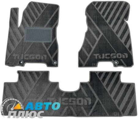 Композитные коврики в салон Hyundai Tucson 2004- (X) серые AVTO-Tex
