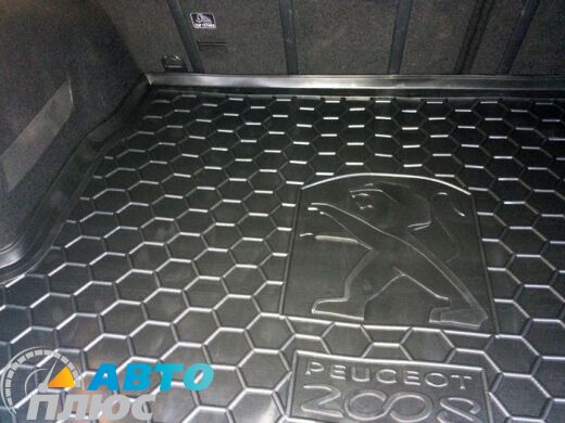Автомобильный коврик в багажник Peugeot 2008 2014- (Avto-Gumm)
