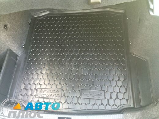Автомобильный коврик в багажник Skoda Octavia A7 2013- Liftback (Avto-Gumm)