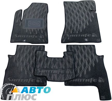 Композитные коврики в салон Hyundai Santa Fe 2006-2010 (V) серые AVTO-Tex