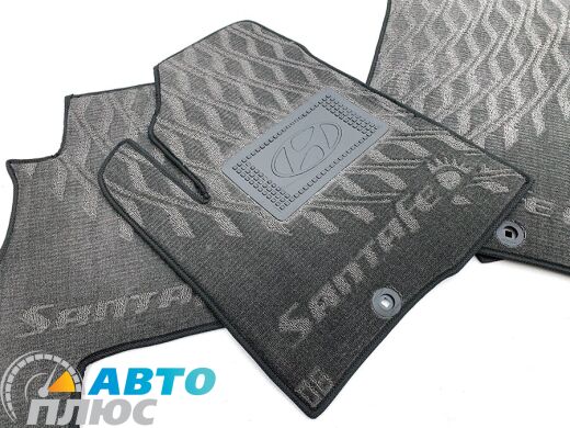 Композитные коврики в салон Hyundai Santa Fe 2006-2010 (V) серые AVTO-Tex