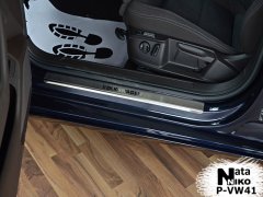 Накладки на пороги Volkswagen Passat B8 2015- (Premium)