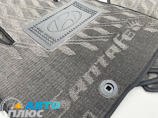Композитные коврики в салон Hyundai Santa Fe 2010-2012 (V) серые AVTO-Tex