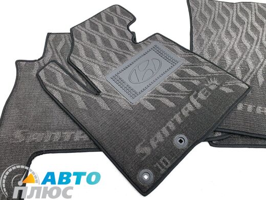 Композитные коврики в салон Hyundai Santa Fe 2010-2012 (V) серые AVTO-Tex