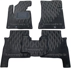 Композитные коврики в салон Hyundai Santa Fe 2010-2012 (V) серые AVTO-Tex