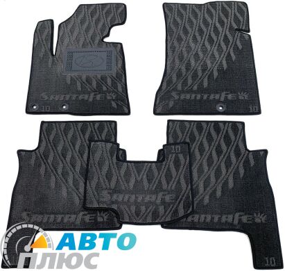 Композитные коврики в салон Hyundai Santa Fe 2010-2012 (V) серые AVTO-Tex
