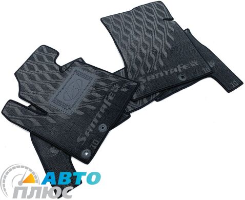 Композитные коврики в салон Hyundai Santa Fe 2010-2012 (V) серые AVTO-Tex