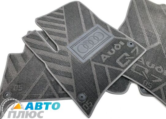 Композитные коврики в салон Audi Q7 2005-2015 (X) серые AVTO-Tex