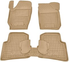 Автомобильные коврики в салон Skoda Fabia 2 2007-2015 бежевые (AVTO-Gumm)
