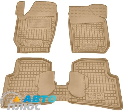 Автомобильные коврики в салон Skoda Fabia 2 2007-2015 бежевые (AVTO-Gumm)