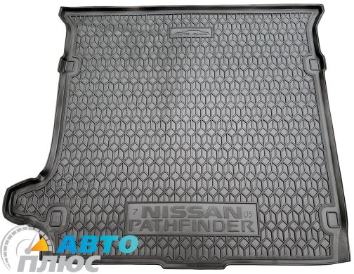 Автомобильный коврик в багажник Nissan Pathfinder 2004- (с ухом) (AVTO-Gumm)