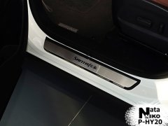 Накладки на пороги Hyundai Santa Fe (DM) 2012- (Premium)