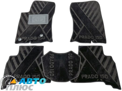 Композитні килимки в салон Toyota Land Cruiser Prado 150 2013- (X) чорні AVTO-Tex