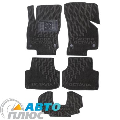 Композитні килимки в салон Skoda Octavia A7 2013- (V) чорні AVTO-Tex