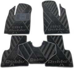Композитные коврики в салон Fiat Doblo 2000- (X) серые AVTO-Tex