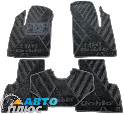 Композитные коврики в салон Fiat Doblo 2000- (X) серые AVTO-Tex