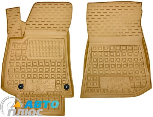 Автомобильные коврики в салон Kia Niro 2022- EV бежевые (AVTO-Gumm)