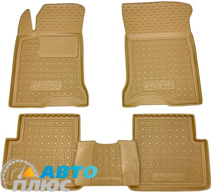 Автомобильные коврики в салон Renault Laguna 2 2001-2007 бежевые (AVTO-Gumm)