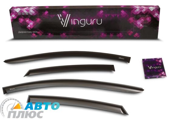 Дефлекторы окон для Peugeot 208 2012- (3 двери) (Vinguru)