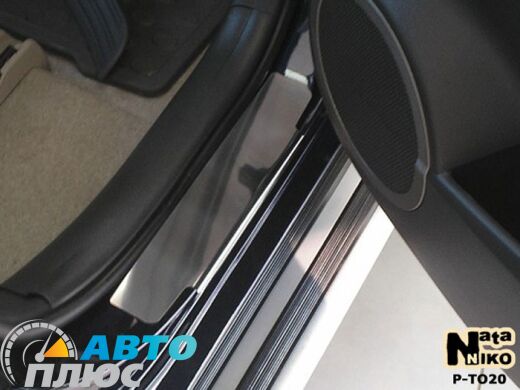 Накладки на пороги Toyota RAV4 2006-2012 (Premium)