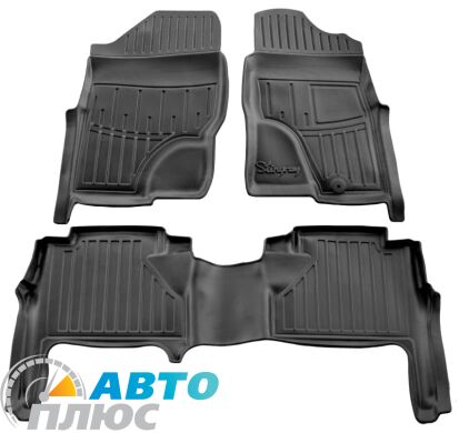3D Коврики в салон автомобиля Nissan Navara (D40) 2005- правый руль (Stingray)