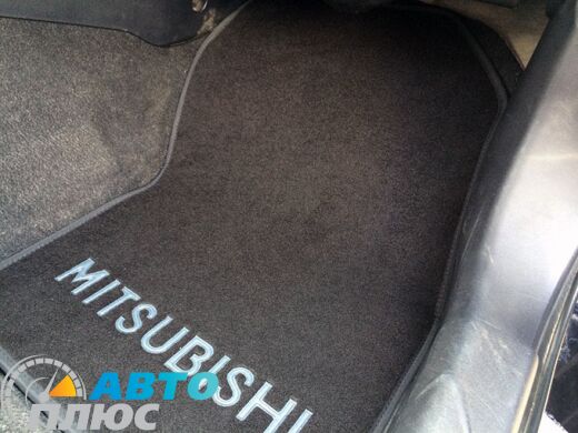 Ворсовые коврики в салон Mitsubishi Outlander XL 2007- черные ML Lux