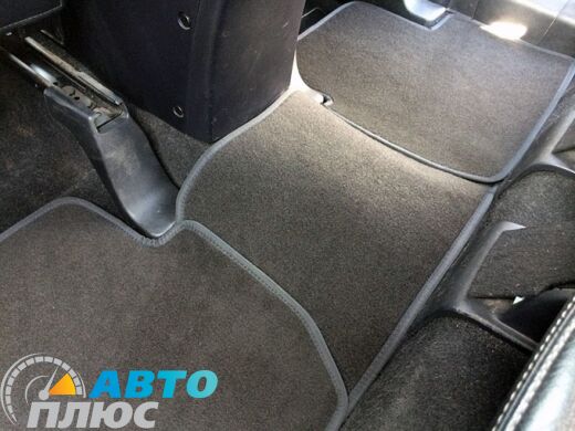 Ворсовые коврики в салон Mitsubishi Outlander XL 2007- черные ML Lux