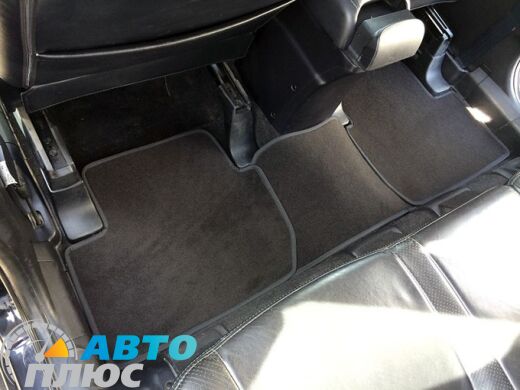 Ворсовые коврики в салон Mitsubishi Outlander XL 2007- черные ML Lux