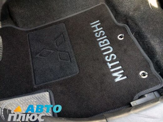 Ворсовые коврики в салон Mitsubishi Outlander XL 2007- черные ML Lux