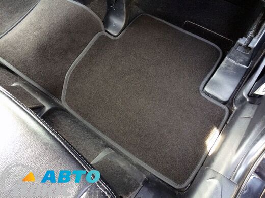 Ворсовые коврики в салон Mitsubishi Outlander XL 2007- черные ML Lux