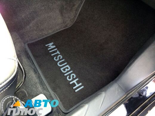 Ворсовые коврики в салон Mitsubishi Outlander XL 2007- черные ML Lux