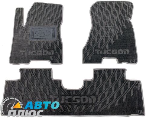 Композитные коврики в салон Hyundai Tucson 2004- (V) серые AVTO-Tex