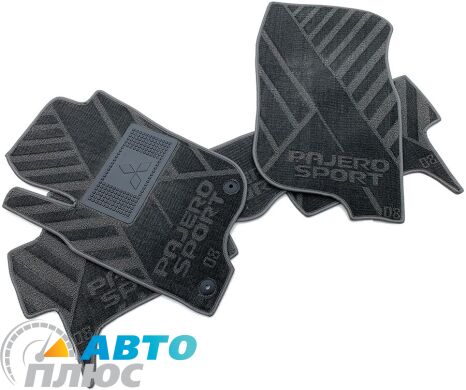 Композитные коврики в салон Mitsubishi Pajero Sport 2 2008-2015 (X) серые AVTO-Tex