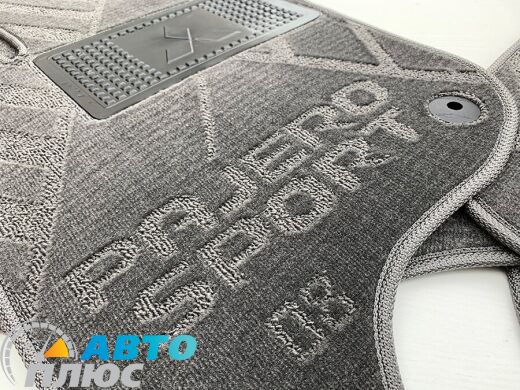 Композитные коврики в салон Mitsubishi Pajero Sport 2 2008-2015 (X) серые AVTO-Tex