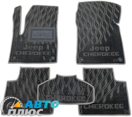 Композитные коврики в салон Jeep Cherokee 2014- (V) серые AVTO-Tex