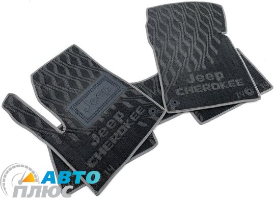Композитные коврики в салон Jeep Cherokee 2014- (V) серые AVTO-Tex