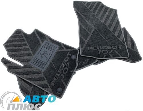 Композитные коврики в салон Peugeot 107 2005- (X) серые AVTO-Tex