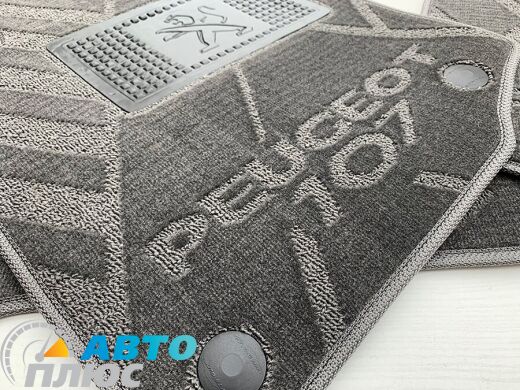 Композитные коврики в салон Peugeot 107 2005- (X) серые AVTO-Tex