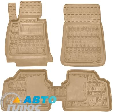 Автомобільні килимки в салон BMW 3 (E90/91) 2005- бежеві (AVTO-Gumm)