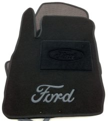 Ворсовые коврики в салон Ford Fiesta 2008- черные ML Lux