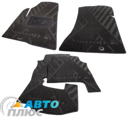 Композитні килимки в салон Hyundai Santa Fe 2006-2010 (X) чорні AVTO-Tex