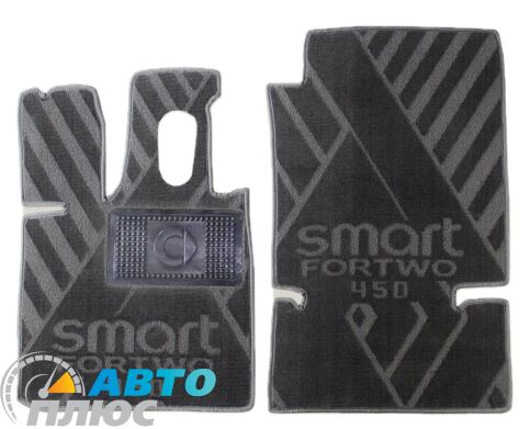 Композитные коврики в салон Smart Fortwo 450 1998-2006 (X) серые AVTO-Tex