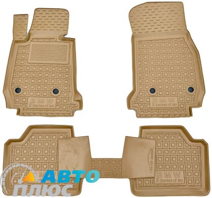 Автомобильные коврики в салон BMW 3 (F30) 2012- бежевые (AVTO-Gumm)