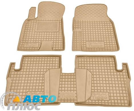 Автомобільні килимки в салон Chery Tiggo 05-/Toyota RAV4 00- бежеві (AVTO-Gumm)