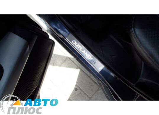 Накладки на пороги Mitsubishi Outlander XL 2007- (Premium)