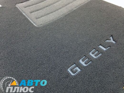 Ворсовые коврики в салон Geely Emgrand X7 2013- серый ML Lux