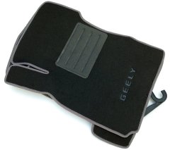 Ворсовые коврики в салон Geely Emgrand X7 2013- серый ML Lux
