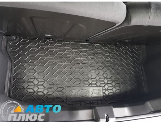 Автомобильный коврик в багажник Peugeot 108 2014- (Avto-Gumm)