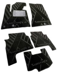Композитні килимки в салон Hyundai Santa Fe 2010-2012 (X) чорні AVTO-Tex
